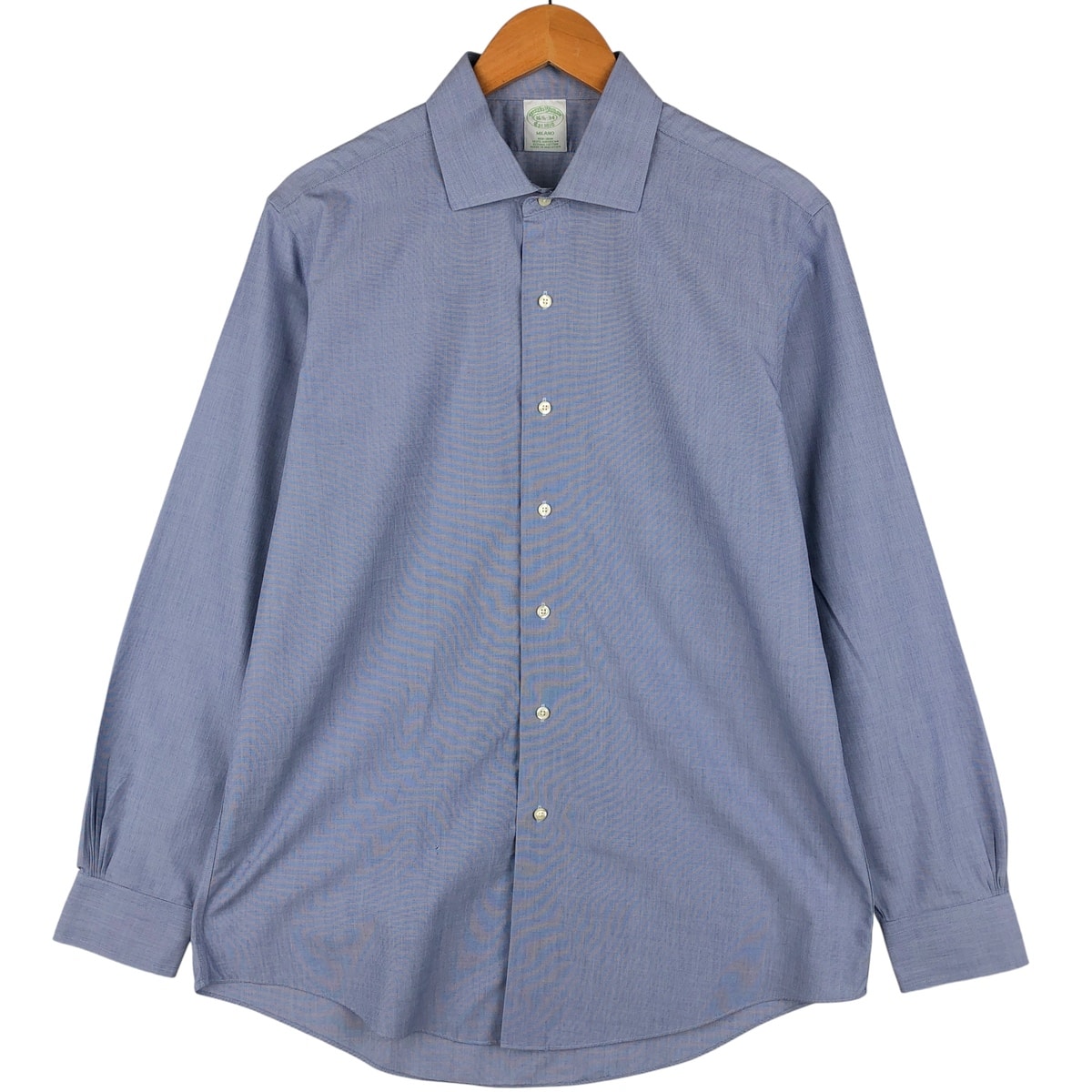 古着 ブルックスブラザーズ Brooks Brothers Est.1818 MILANO ワイドカラー 長袖 コットンシャツ メンズL相当/eaa599058