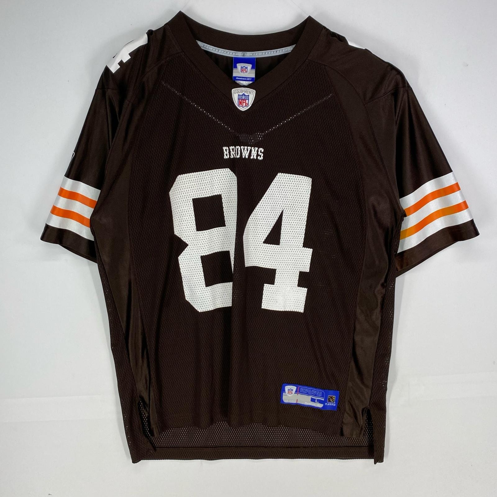 古着 80's/80年代 ヴィンテージ リーボック Reebok 半袖シャツ ユニフォーム ワッペン BROWNS L ブラウン系 メンズ