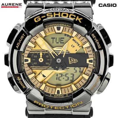 CASIO カシオ G-SHOCK ジーショック NEWERA(ニューエラ) 100周年モデル GM-110NE-1AJR 替えベルト付 腕時計
クオーツ メンズ
【中古】