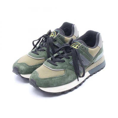 ニューバランス NEW BALANCE NEW BALANCE × Stone Island 574 Legacy スニーカー 靴 スウェード ファブリック メンズ カーキ系 【中古】