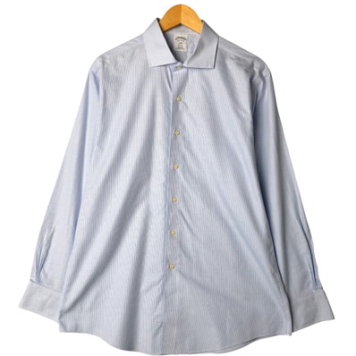 古着 ブルックスブラザーズ Brooks Brothers 1818 REGENT ワイドカラー 長袖 コットンチェックシャツ メンズL相当/eaa580775