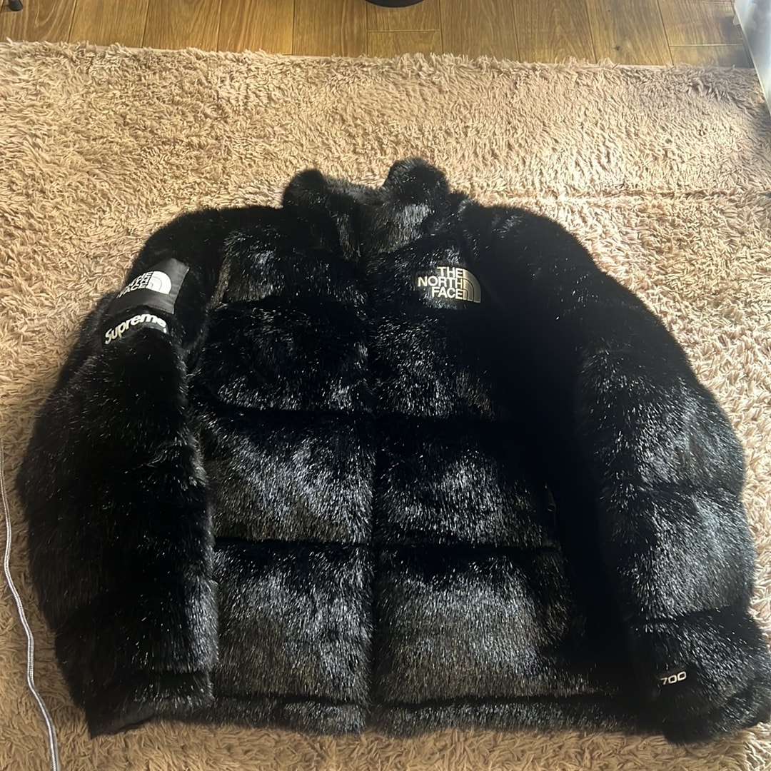 Supreme x The North Face Faux Fur Nuptse Jacket "Black"