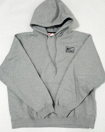 Stussy × Nike NRG Washed Hoodie (US Size) "Grey" DJ9488-063