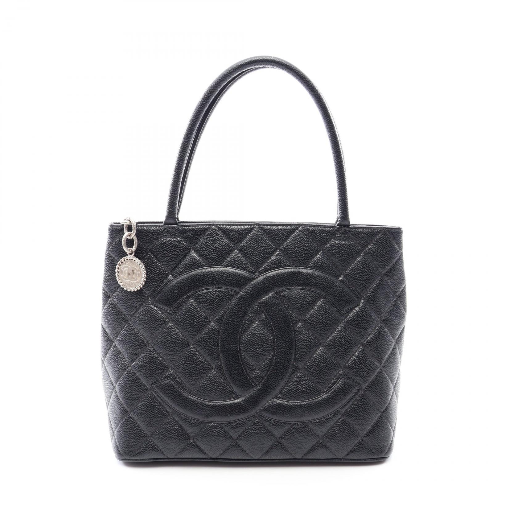 シャネル CHANEL 復刻トート トートバッグ バッグ キャビアスキン(グレインドカーフ) レディース ブラック系 A01804 【中古】