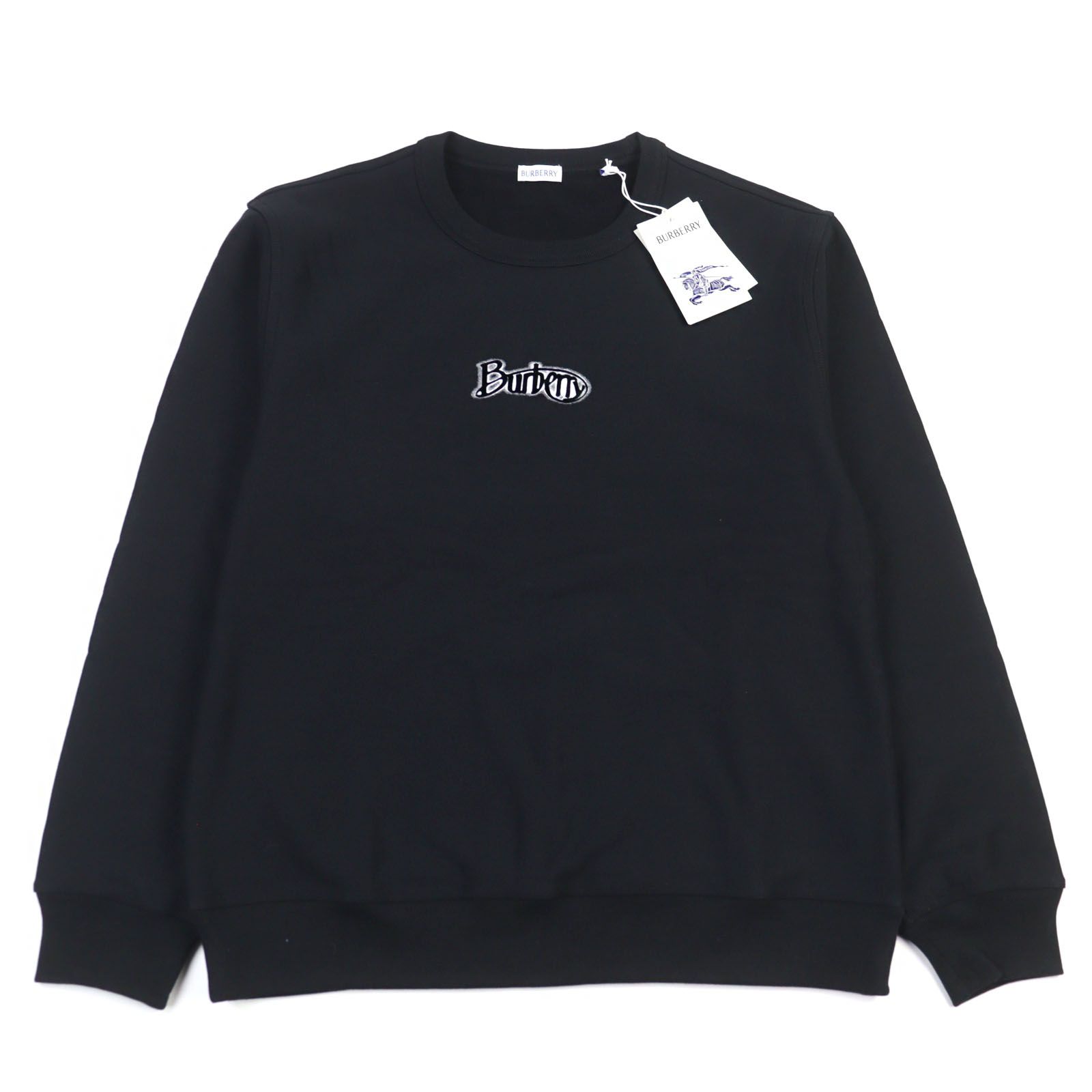 バーバリー スウェット ロゴプリント ブラック メンズ M 8097822