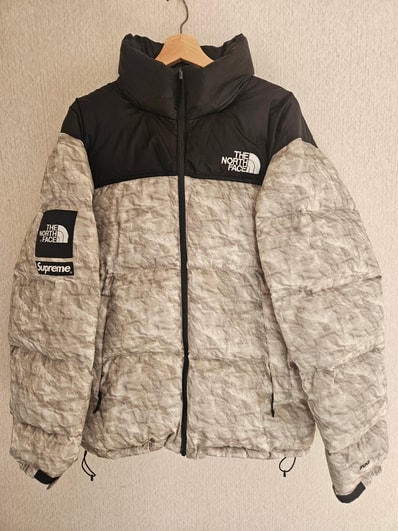 Supreme x The North Face Nuptse Jacket "White Paper Print"