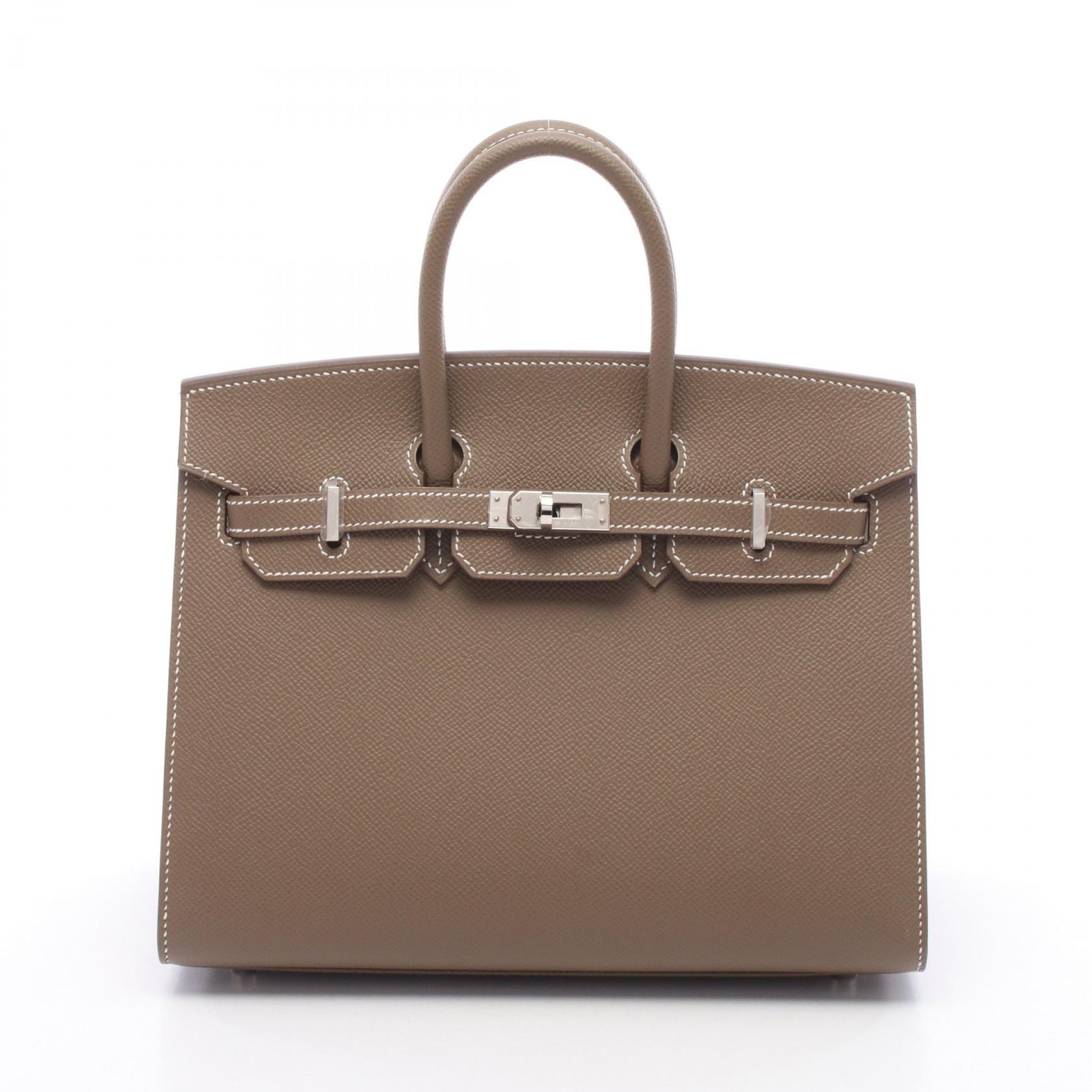 エルメス HERMES バーキン25 セリエ ハンドバッグ バッグ レザー ヴォーエプソン ヴォーエプソン エトゥープ B刻印(2023年製造) レディース グレー系 【中古】