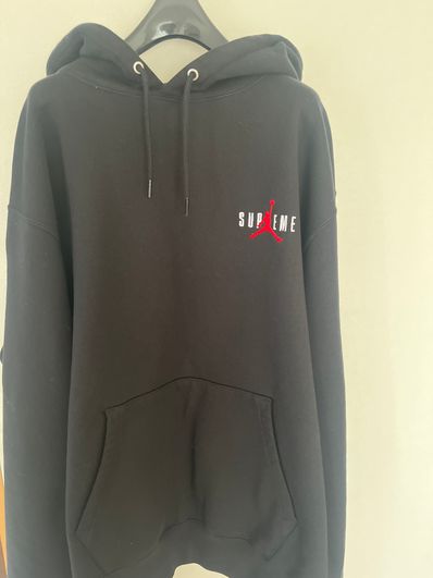 Supreme x Jordan Hooded Sweatshirt "Black"