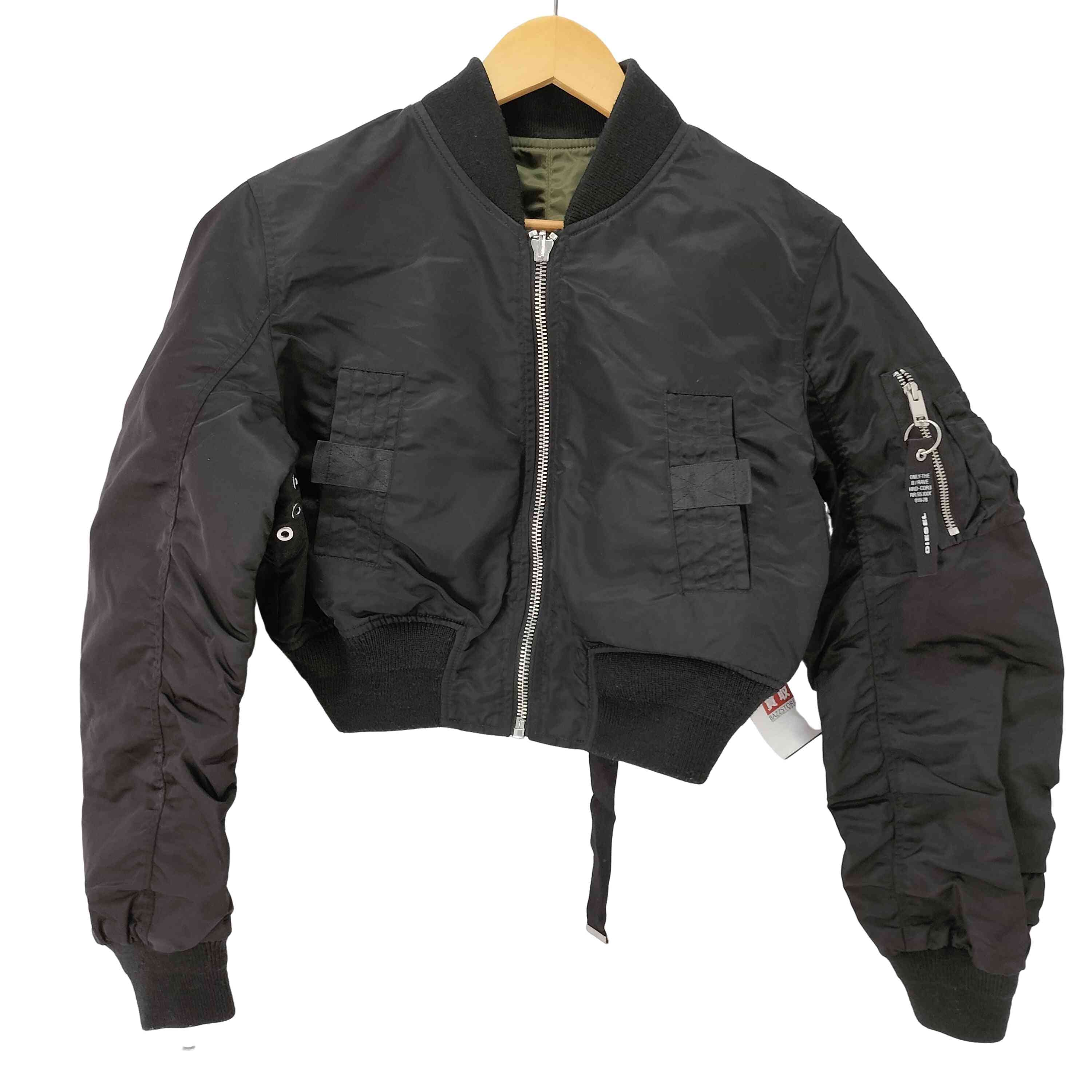 G-Manua Giacca MA-1 クロップド リバーシブル 袖ジップ ボンバージャケット【1140947026431】