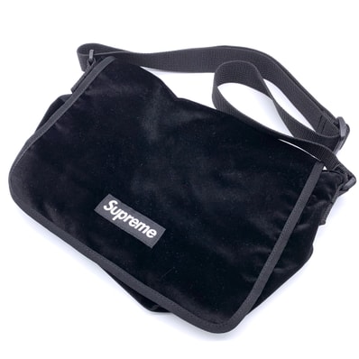 Supreme Velvet Small Messenger Bag "Black"