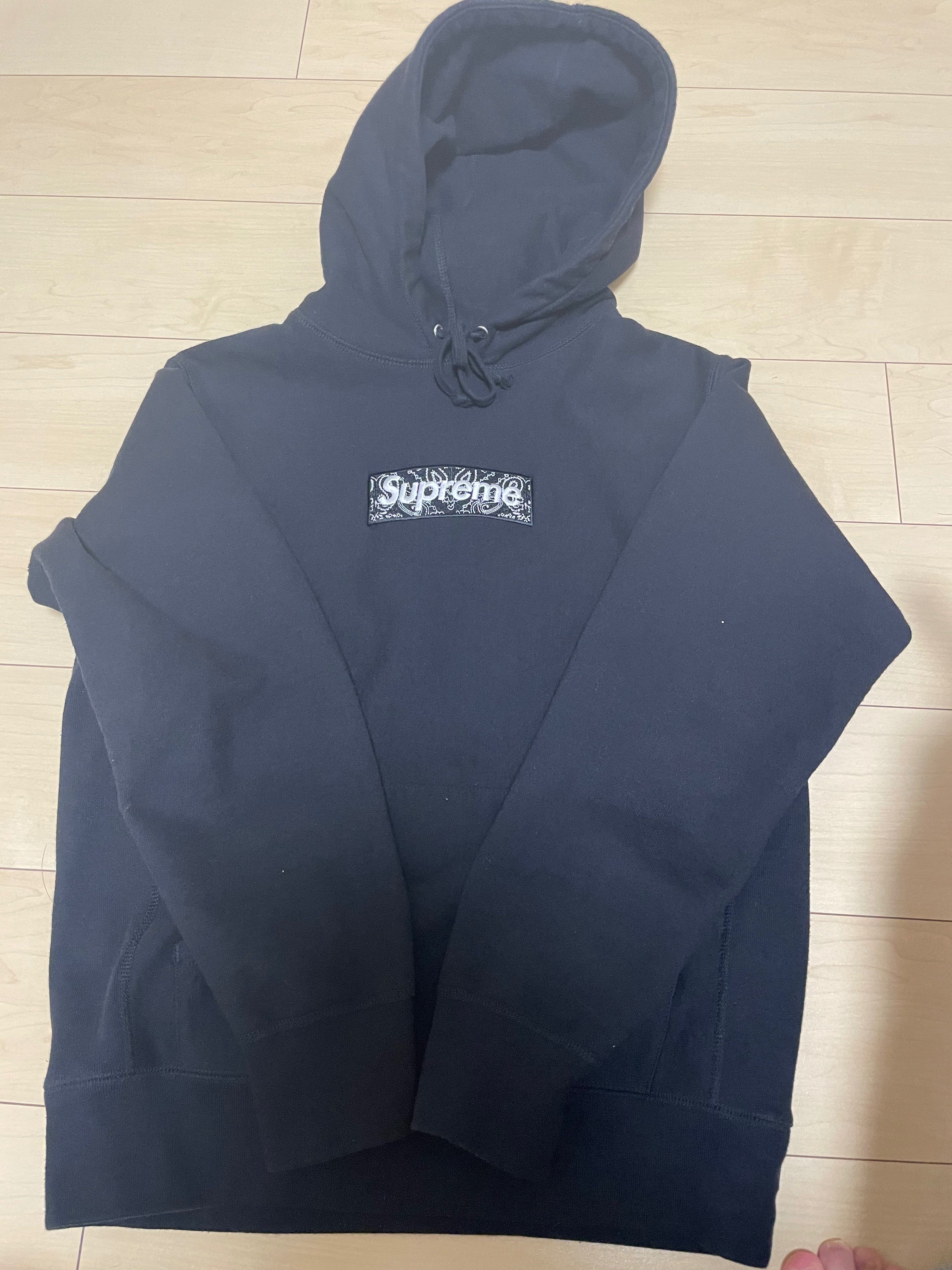 Supreme Bandana Box Logo Hooded Sweatshirt "Black"
