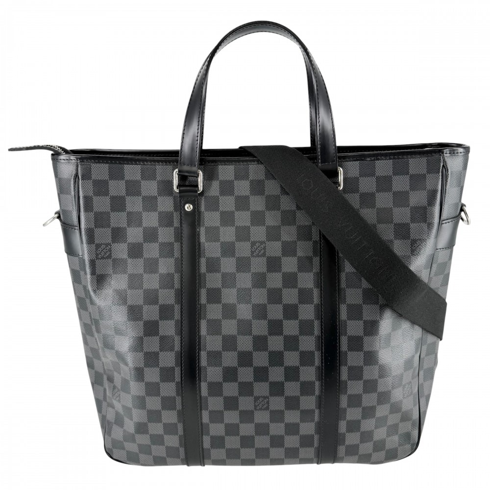 LOUIS VUITTON ルイヴィトン ビジネスバッグ タダオ ハンドバッグ ショルダーバッグ 肩掛け 斜め掛け 2WAY ブリーフケース N51192 ダミエグラフィットキャンバス ブラック 黒 シルバー金具 メンズ【中古品】