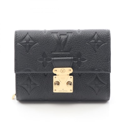 ルイ・ヴィトン LOUIS VUITTON ポルトフォイユ メティス コンパクト 三つ折り財布 財布 レザー モノグラム・アンプラント ノワール レディース ブラック系 M80880 【中古】