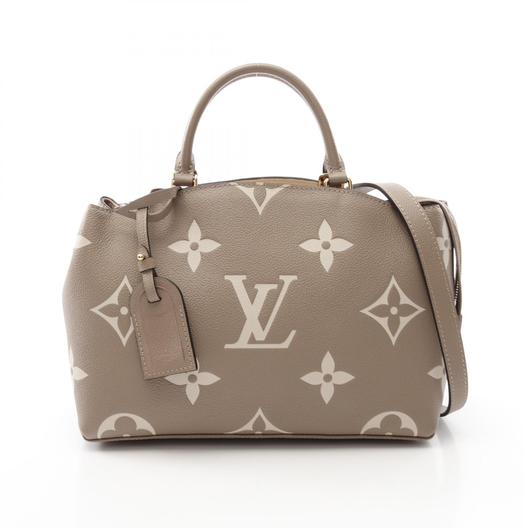 ルイ・ヴィトン LOUIS VUITTON プティ パレPM ハンドバッグ バッグ レザー モノグラム・アンプラント トゥルトレールクレーム レディース ベージュ系 M58914 【中古】