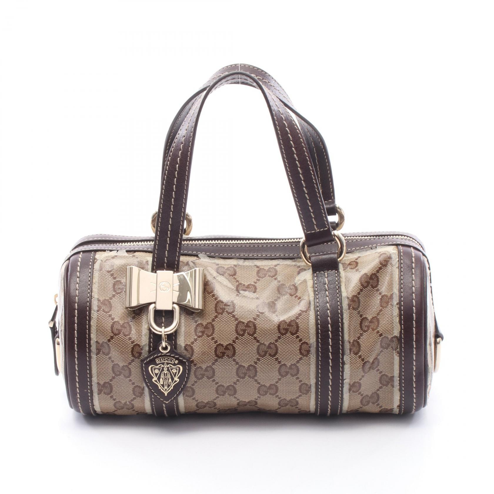 D (傷や汚れあり)】グッチ GUCCI クレスト ミニボストンバッグ GG