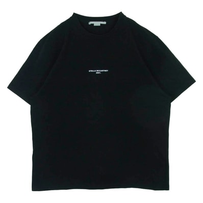 Stella McCartney ステラマッカートニー 2001. フロントプリント 半袖 Tシャツ ポルトガル製 ブラック系 44【中古】