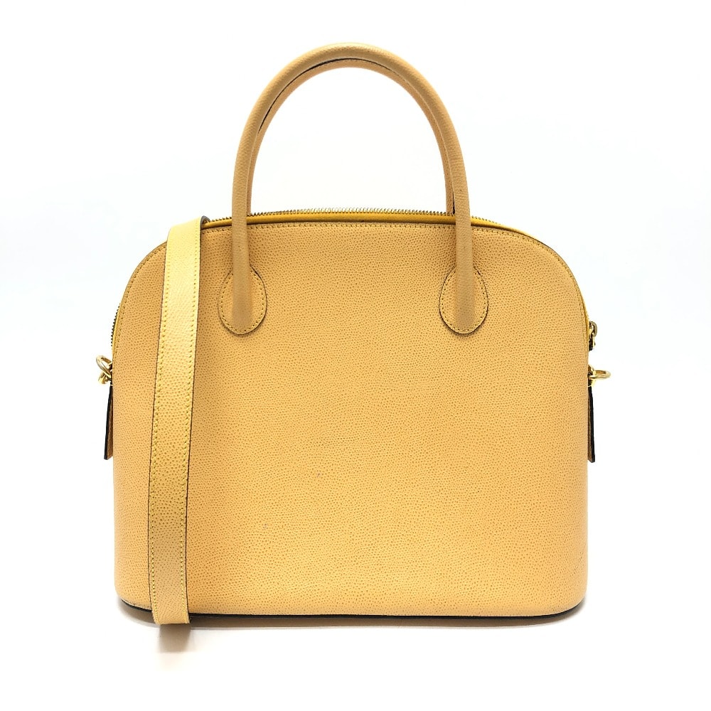 セリーヌ CELINE 2WAY 肩掛け 斜め掛け カバン ヴィンテージ ボーリング ショルダーバッグ レザー イエローベージュ系