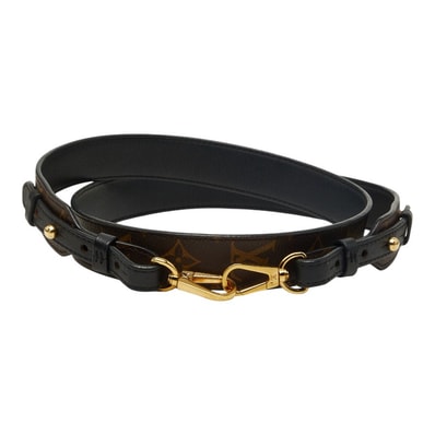 ルイ ヴィトン モノグラム ショルダーストラップ J02331 ブラウン ブラック PVC レザー レディース LOUIS VUITTON 【中古】