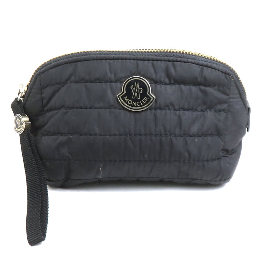 モンクレール MONCLER ポーチ ナイロン ブラック レディース【中古】 56427a