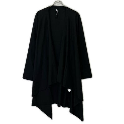 グラウンドワイ ブラック GA-D06-100 baberdine long drape jacket 3