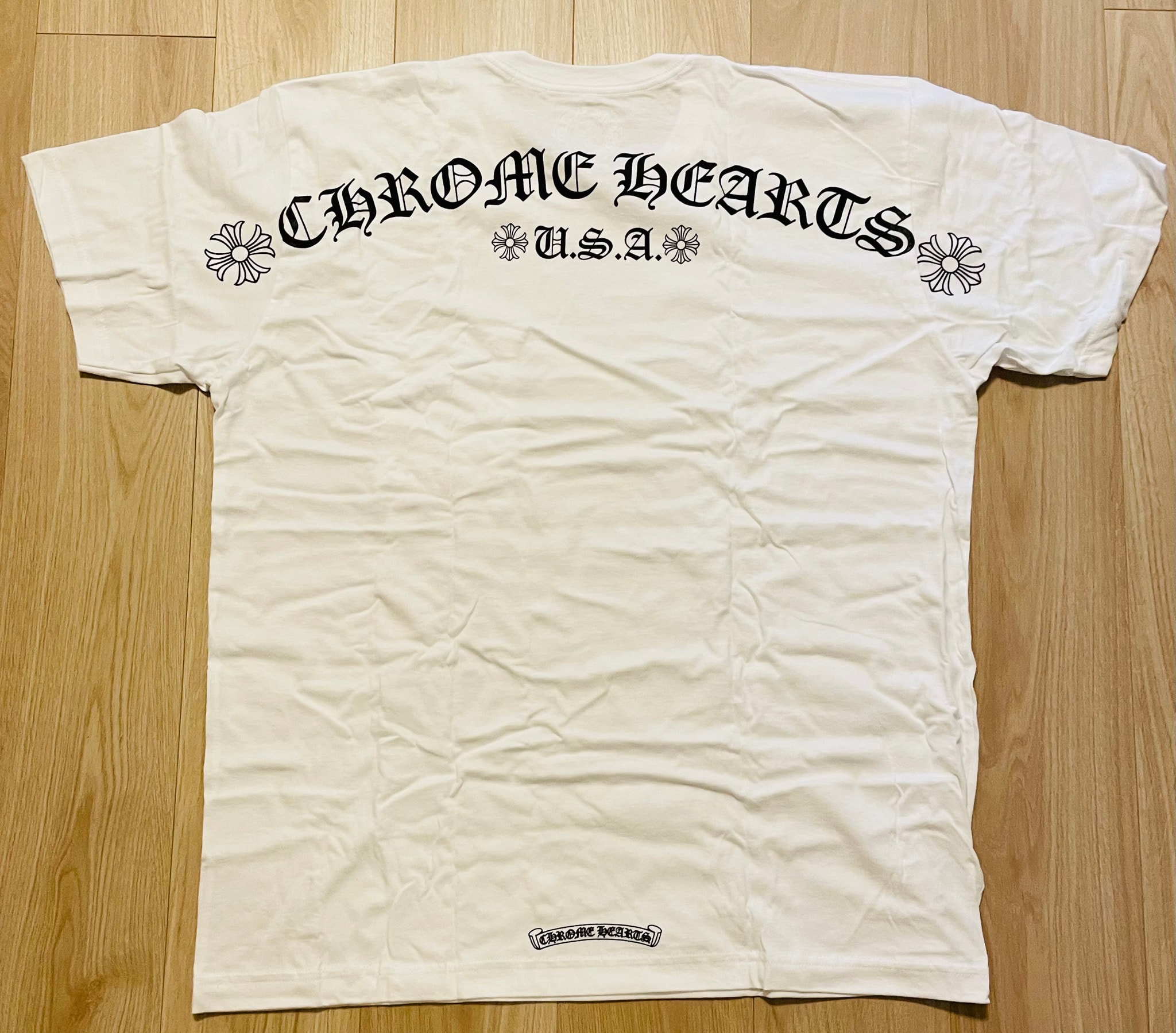 Chrome Hearts Shoulder USA Script Logo Pocket T-Shirt "White"