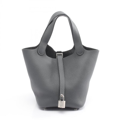 エルメス HERMES ピコタンロックPM グリミスティ ハンドバッグ バッグ レザー トリヨンクレマンス トリヨンクレマンス K刻印(2025年製造) レディース グレー系 【中古】