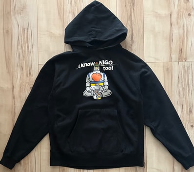 HUMAN MADE x I KNOW NIGO TOO Heavyweight Hoodie "Black"