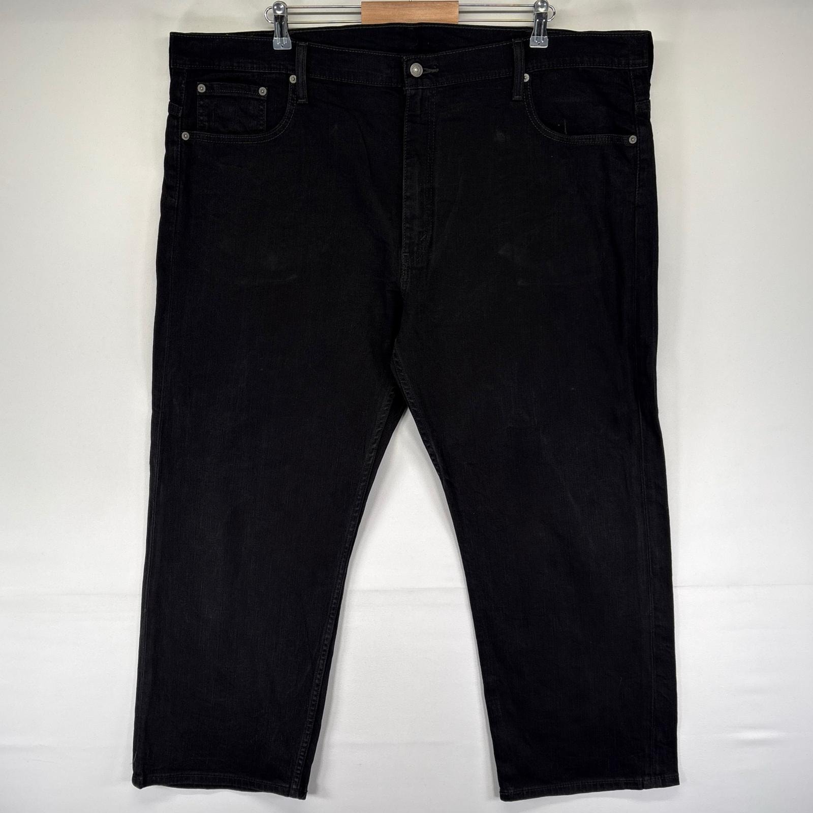 古着 リーバイス Levi's デニム パンツ 569 ストレッチ ストレート ジップフライ 大きいサイズ W44 L30  ブラック系 メンズ