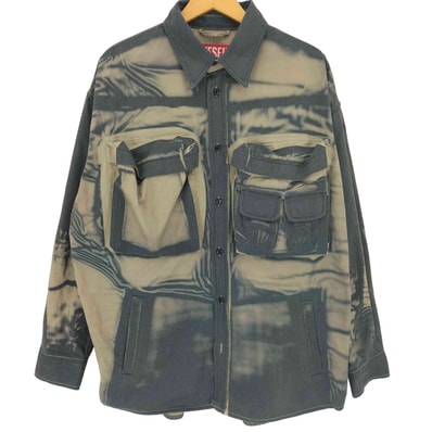 24ss S-CADD オーバーダイ カーゴ シャツジャケット【1141600870293】