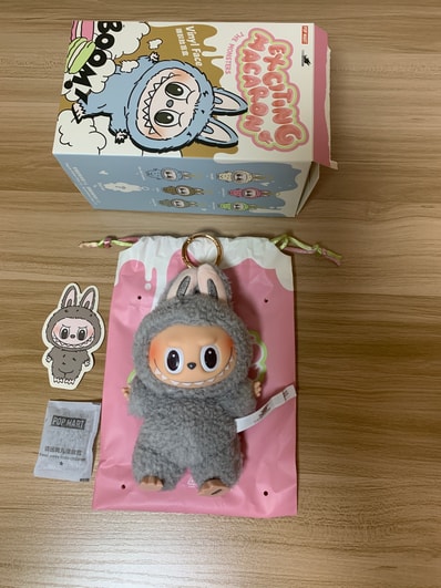 POP MART THE MONSTERS (LABUBU) Exciting Macaron Plush Series SESAME BEAN