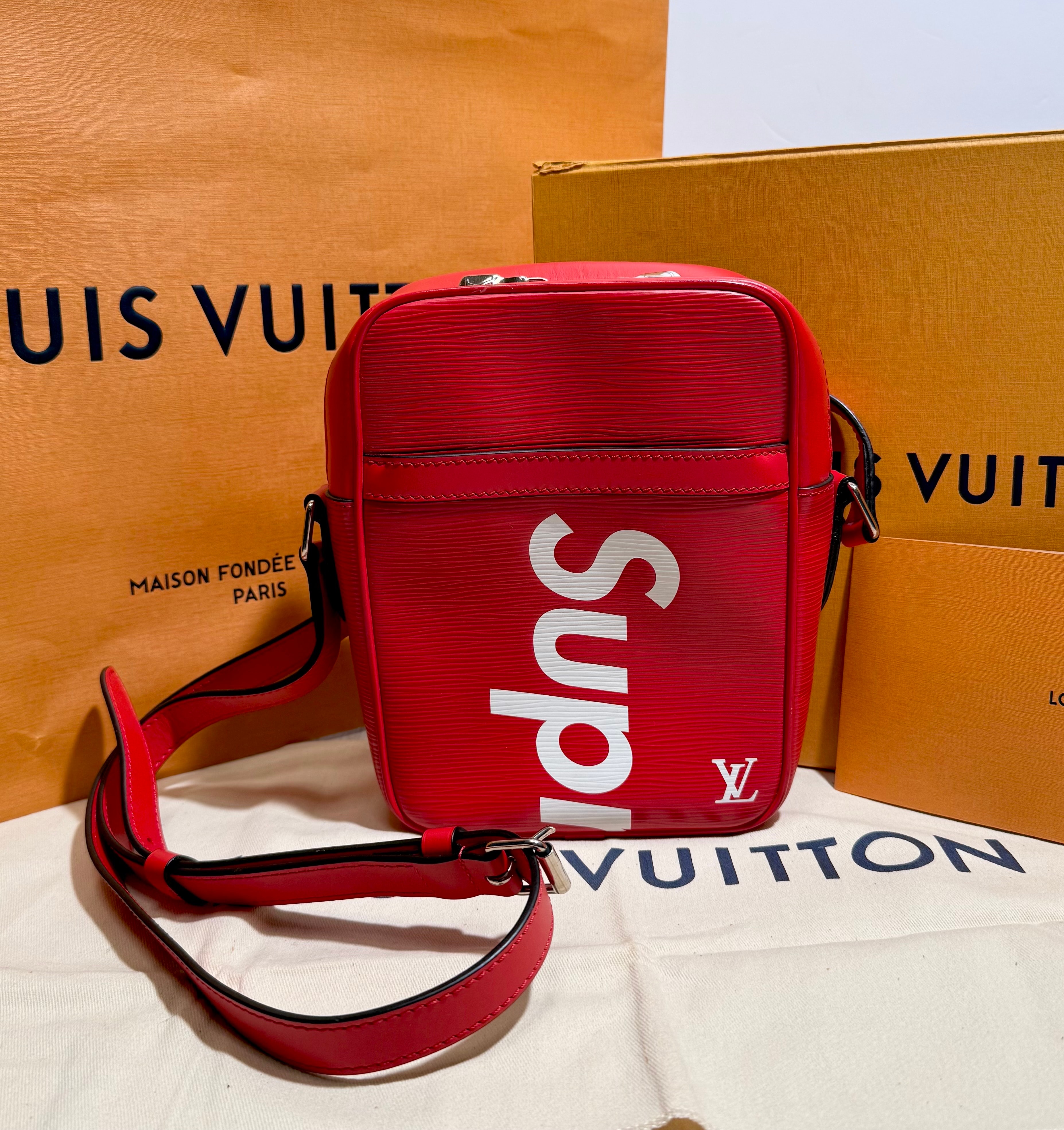 Louis Vuitton x Supreme Danube PM "Red"