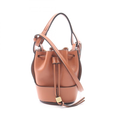 ロエベ LOEWE バルーンバッグ ナノ 2WAY ショルダーバッグ バッグ レザー レディース ブラウン系 【中古】