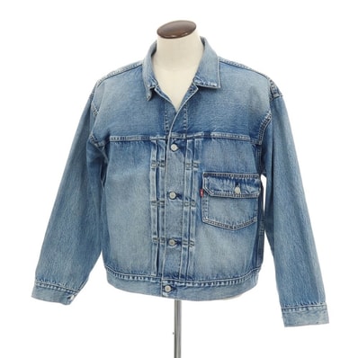 【中古】リーバイス Levi's BEAMS別注 SUPER WIDE TRUCKER JACKET デニムジャケット ライトブルー【サイズL】【メンズ】