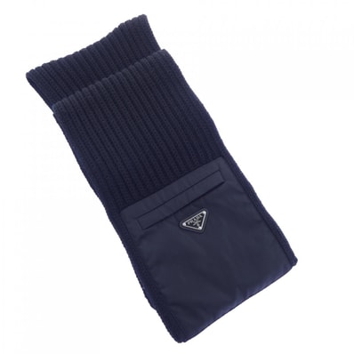 プラダ PRADA RE-NYRON ギャバジン×ウールスカーフ UMS354 S202 1WT0 MUFFLER