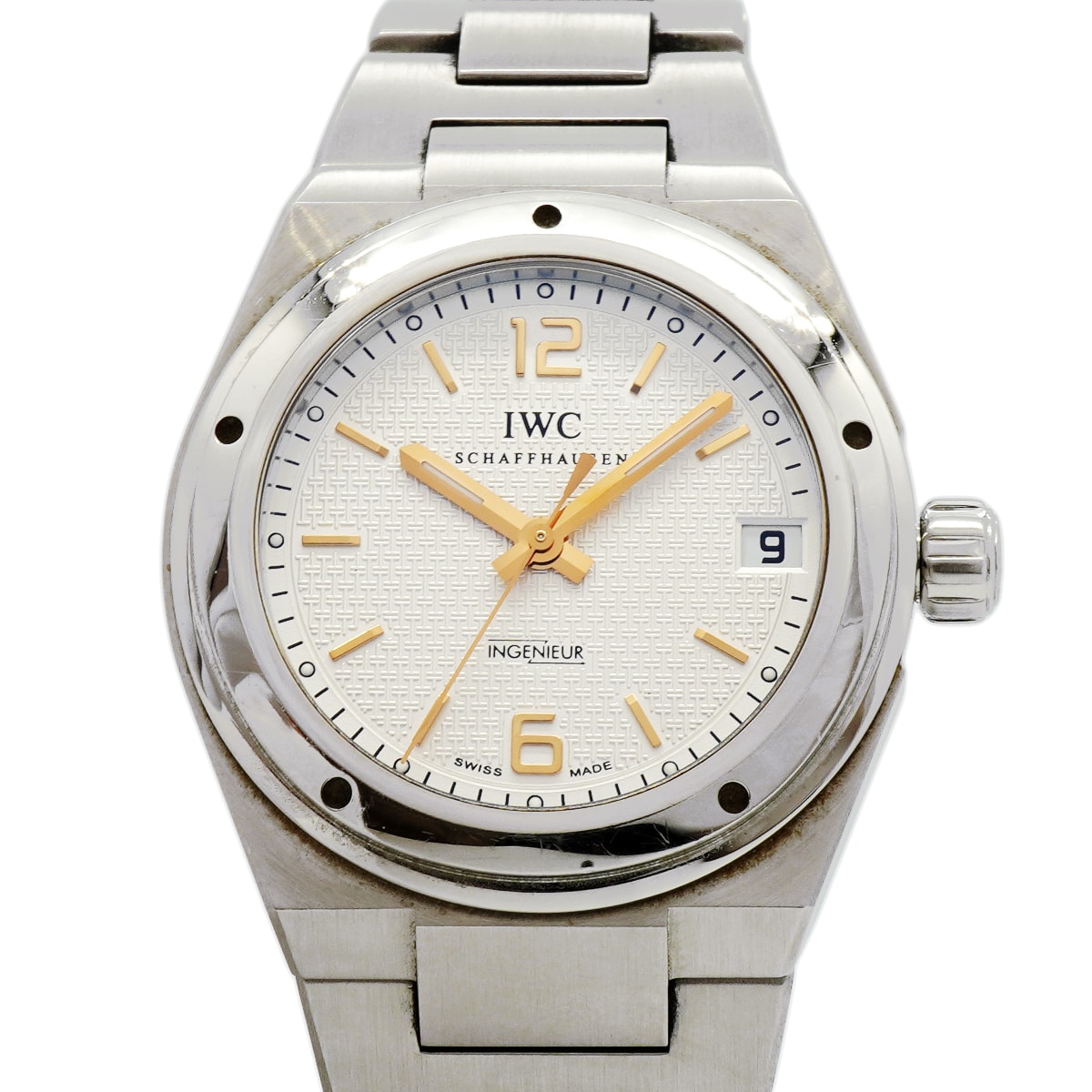 ★最終価格★SALE【6whd0262】IWC アイダブリューシー シャフハウゼン インヂュニア ミッドサイズ IW451503 シルバー文字盤【中古】腕時計 ボーイズ
