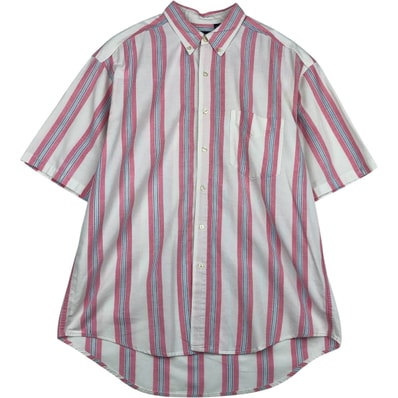 古着 90年代 ギャップ GAP オールドギャップ 半袖 ボタンダウン ストライプシャツ USA製 メンズXL相当 ヴィンテージ/eaa643802