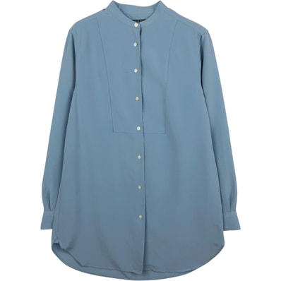 古着 ラルフローレン Ralph Lauren LAUREN ローレン ノーカラー 長袖 ポリシャツ レディースM相当/eaa626400