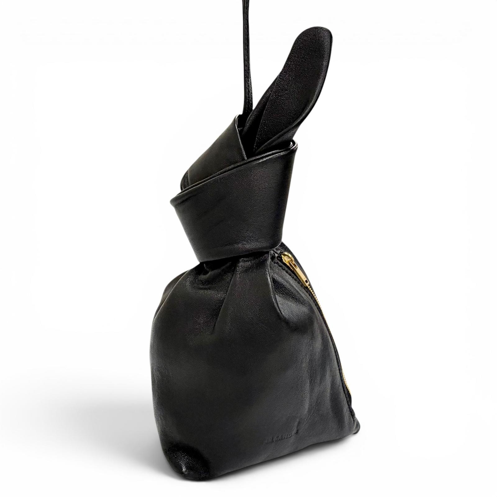 美品 ジルサンダー RABBIT ラビット ポーチ ミディアム ブラック