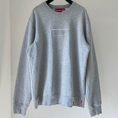 Supreme Cutout Logo Crewneck "Grey"