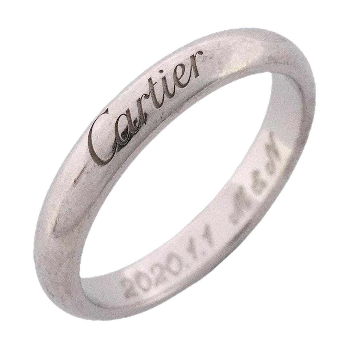 【6jgb0860】カルティエ リング Cドゥ Pt950 プラチナ #49【中古】レディース