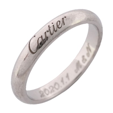 【6jgb0860】カルティエ リング Cドゥ Pt950 プラチナ #49【中古】レディース