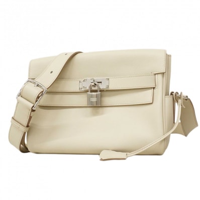 ★SALE【6db1587】エルメス ショルダーバッグ ケリーメッセンジャー エバーカラー ベトン シルバー金具 W刻印【中古】レディース