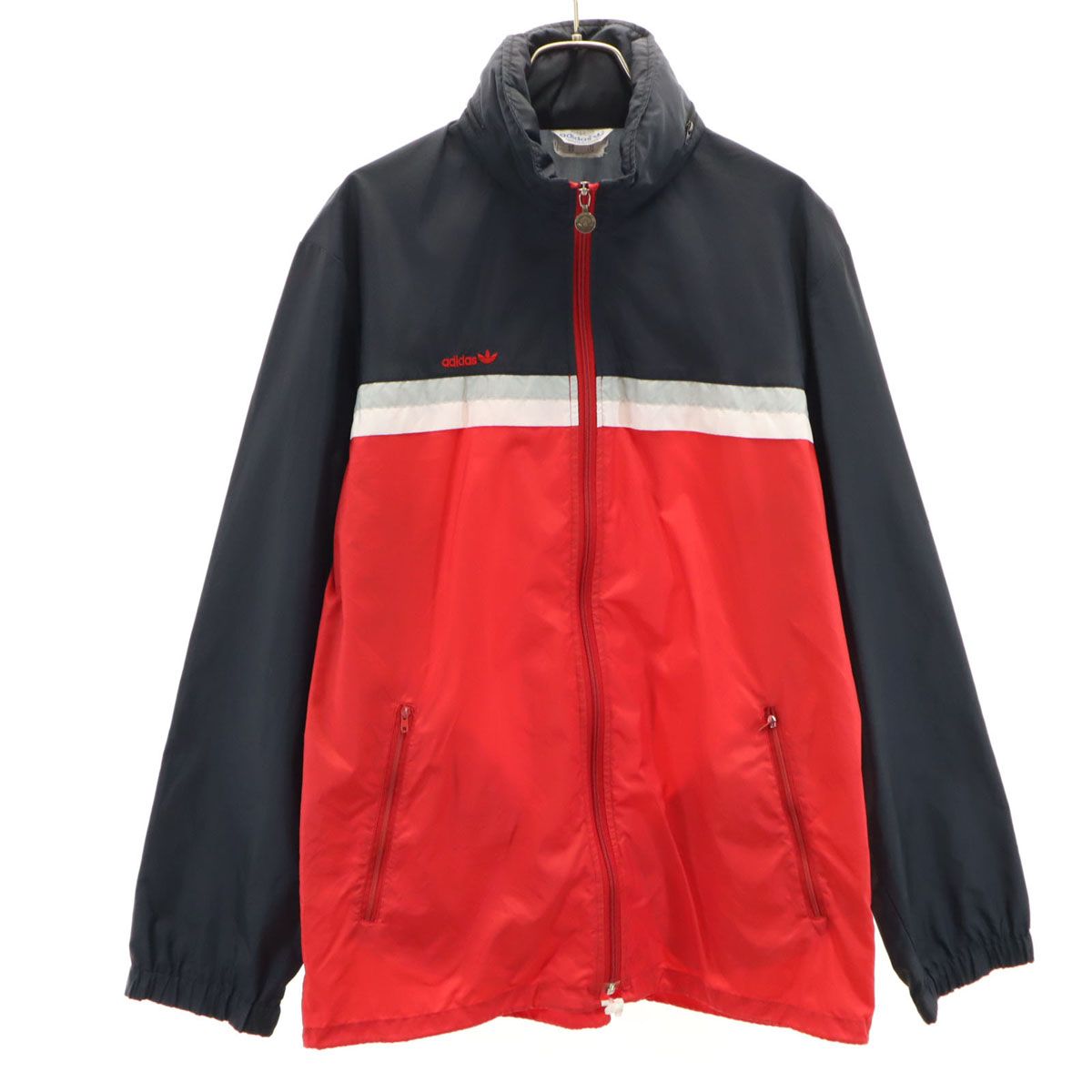 adidas アディダス 70s 80s ヴィンテージ ウインドブレーカー 94-5 レッド デサント ジャケット ポケッタブル
