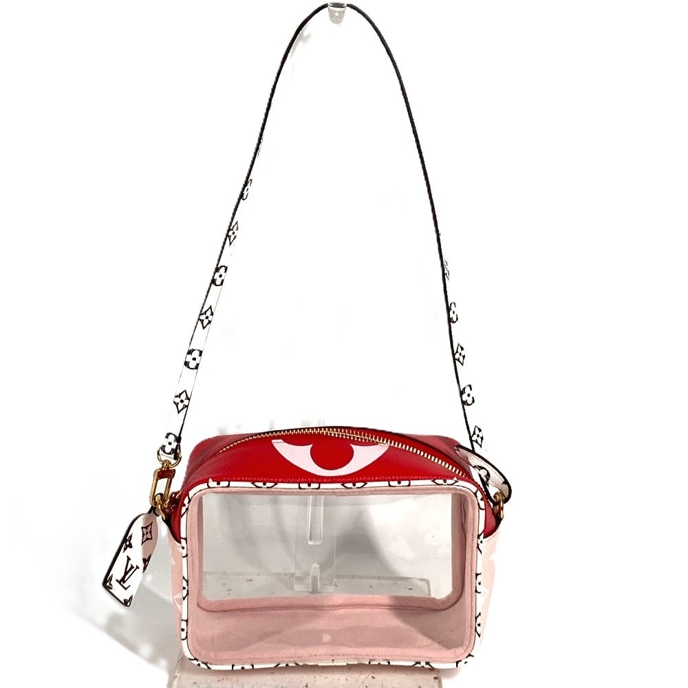 ルイヴィトン LOUIS VUITTON ビーチポーチ M67601 モノグラムジャイアント ハンドバッグ カバン 肩掛け ショルダーバッグ モノグラムジャイアントキャンバス レッド