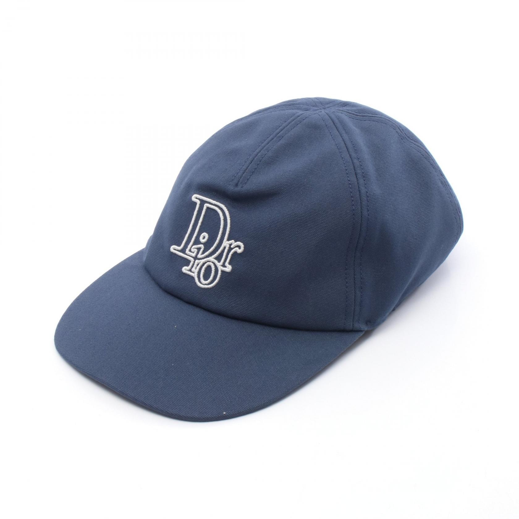 ディオール Dior キャップ 帽子 コットン メンズ ネイビー系 593C912A4511578L 【新品】