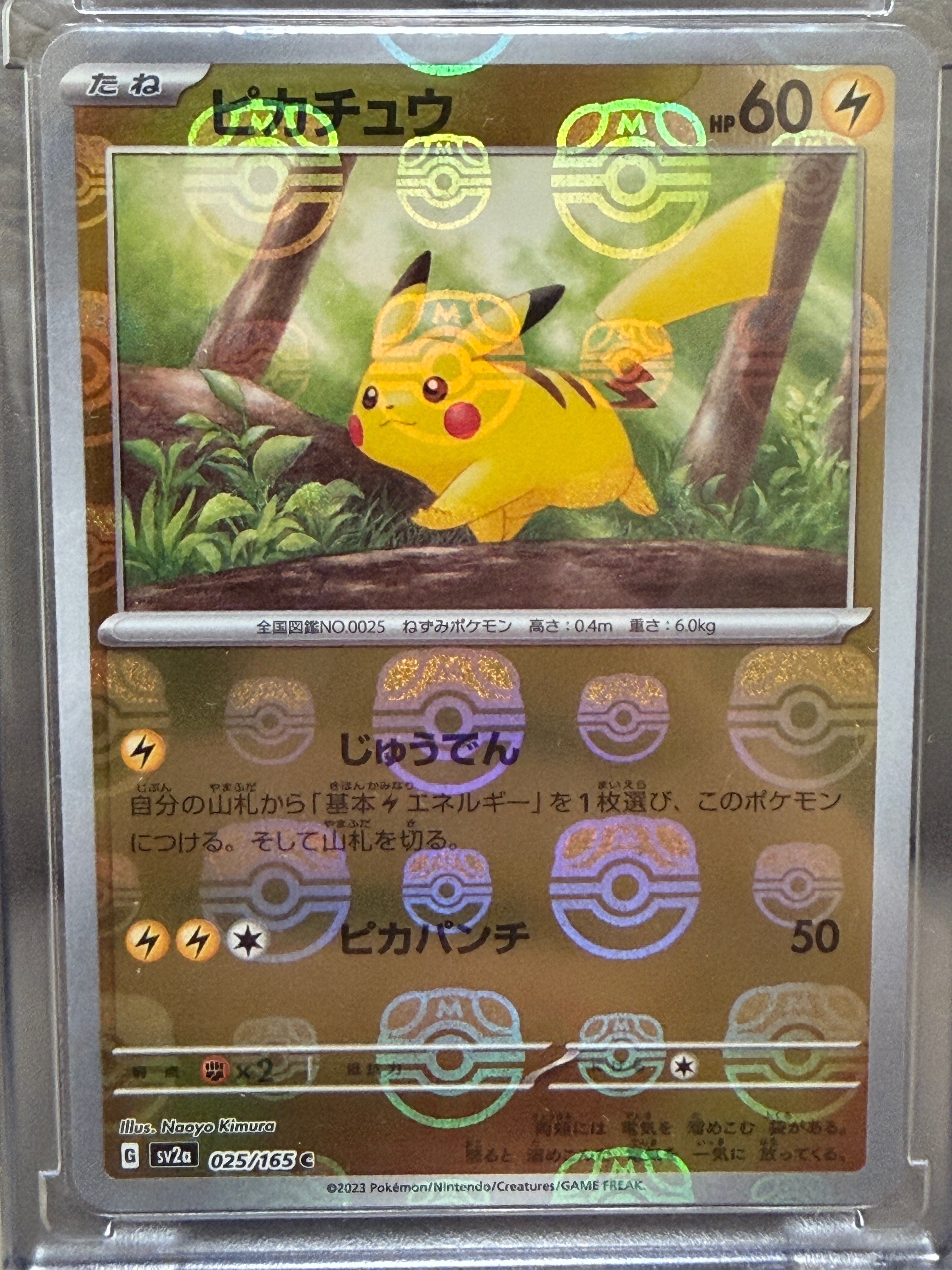 ピカチュウ C: マスターボールミラー (マスボピカチュウ) [SV2a 025/165](強化拡張パック「ポケモンカード151」)