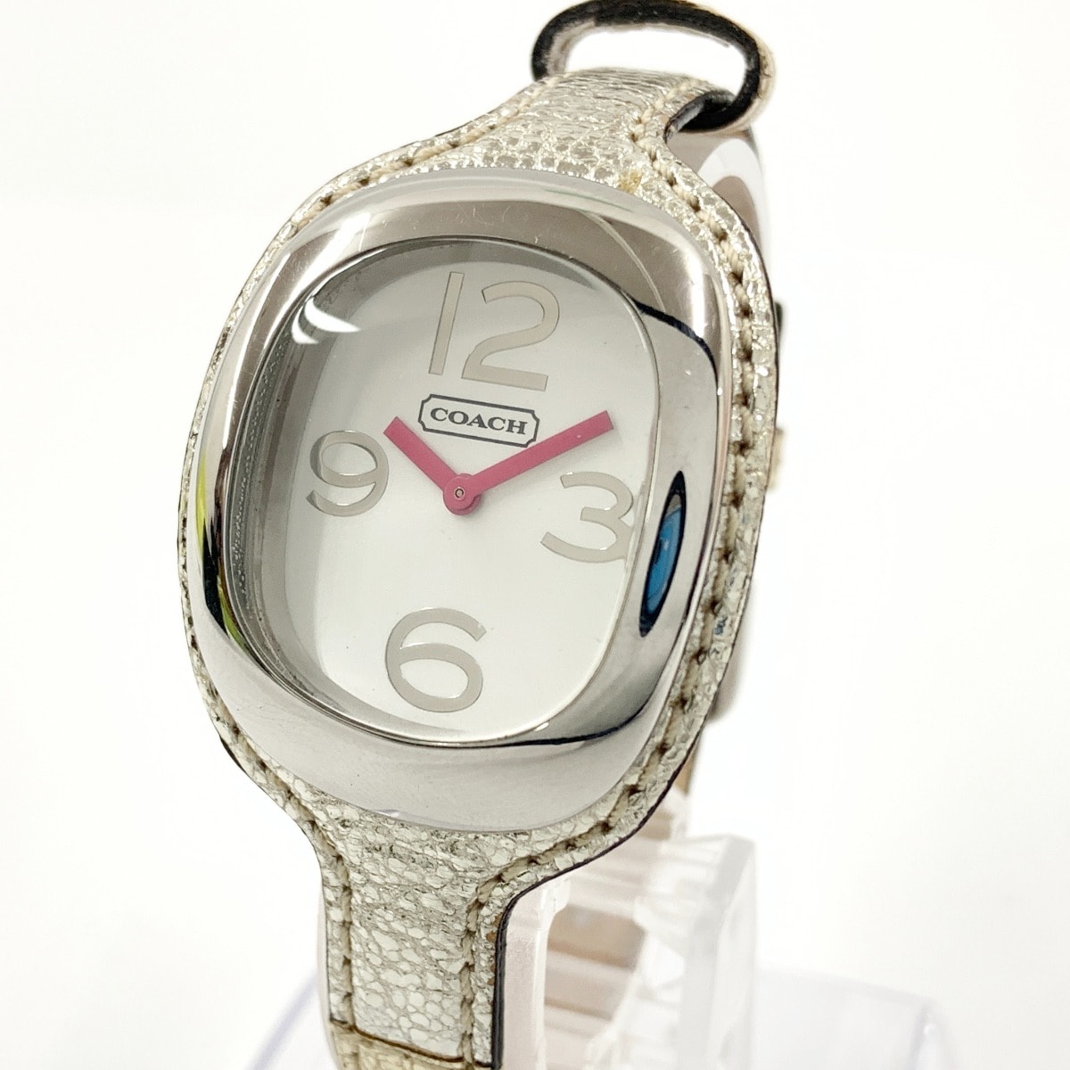 〇〇COACH コーチ レザー レディース クォーツ 腕時計 シルバー