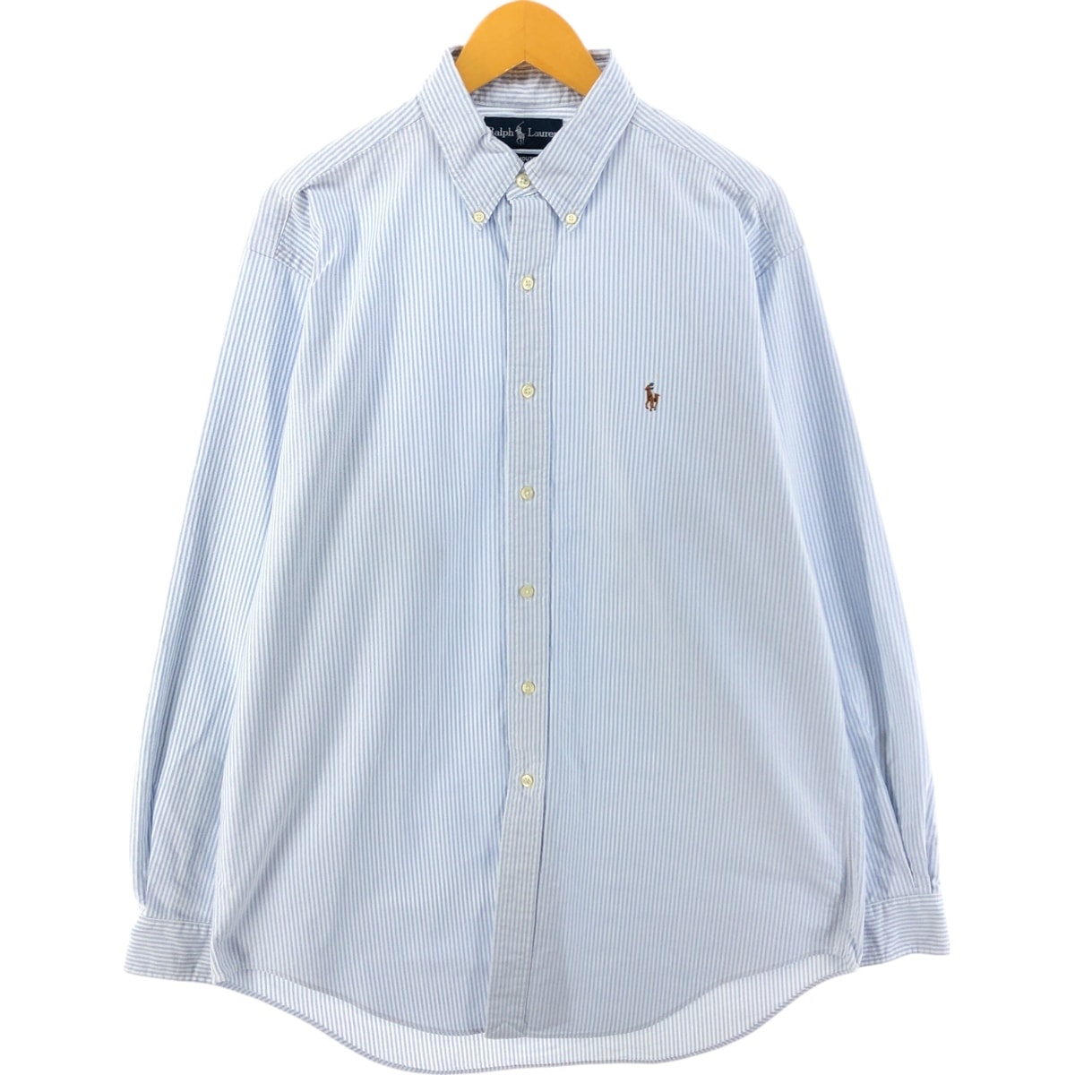 古着 ラルフローレン Ralph Lauren YARMOUTH 長袖 ボタンダウンストライプシャツ メンズL相当/eaa526597