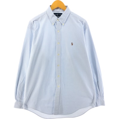 古着 ラルフローレン Ralph Lauren YARMOUTH 長袖 ボタンダウンストライプシャツ メンズL相当/eaa526597