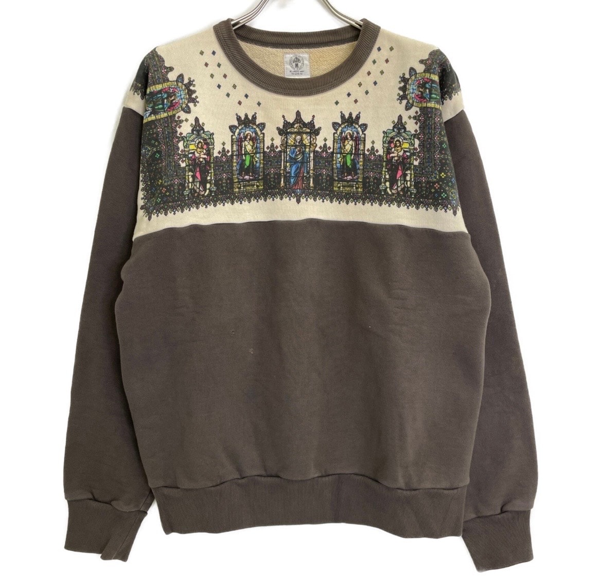 SAINT Mxxxxxx CREWNECK SWEAT STAINED GLASS "Black"